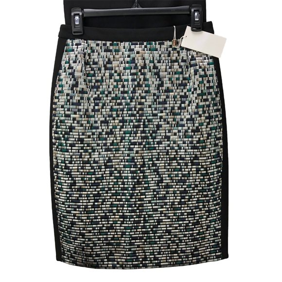 BOSS HUGO BOSS "Votina" jacquard silk blend skirt -SZ 4 - Picture 7 of 16